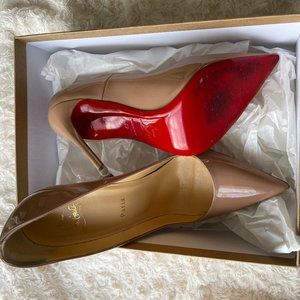 CHRISTIAN LOUBOUTIN SO KATE120 PATENT NUDE SIZE 40
